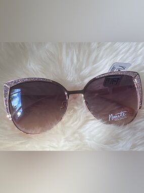 Nanette Lepore Cat Eye Rose Gold Metal Frame, Metal 100% UV protect sunglasses
